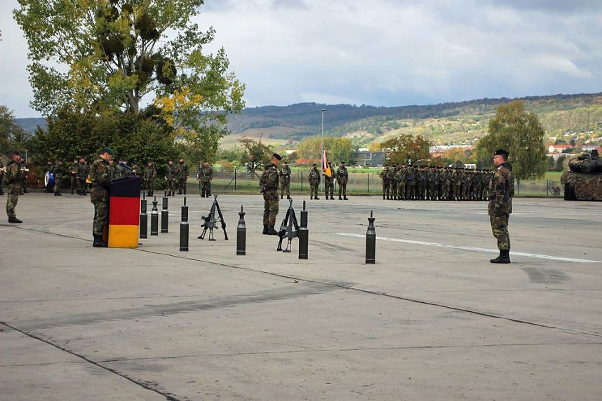 Kommandeurswechsel beim Panzerbataillon 393 "Th&uuml;ringer L&ouml;we" in der Kyffh&auml;user Kaserne Bad Frankenhausen statt....