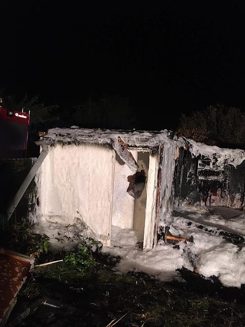 Gartenlaubenbrand in Ro&szlig;leben