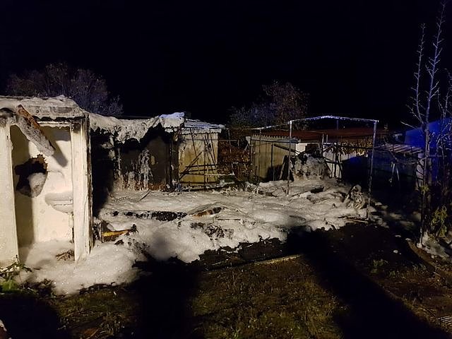 Gartenlaubenbrand in Ro&szlig;leben