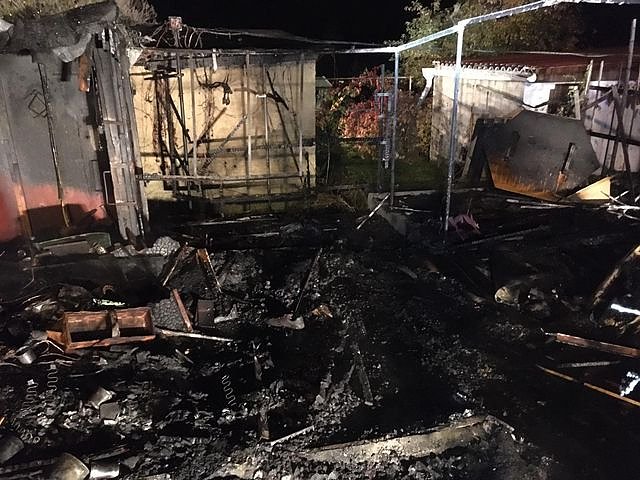 Gartenlaubenbrand in Ro&szlig;leben