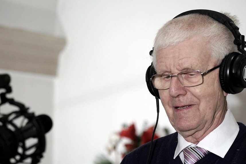 Fr&ouml;hliche Gesichter bei den Aufnahmen