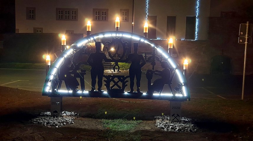 Gesponserter Schwibbogen vom Schachtbau Nordhausen