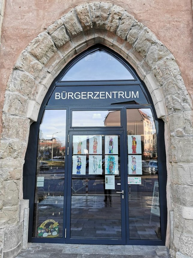 Geschm&uuml;ckte Schaufenster in Sondershausen