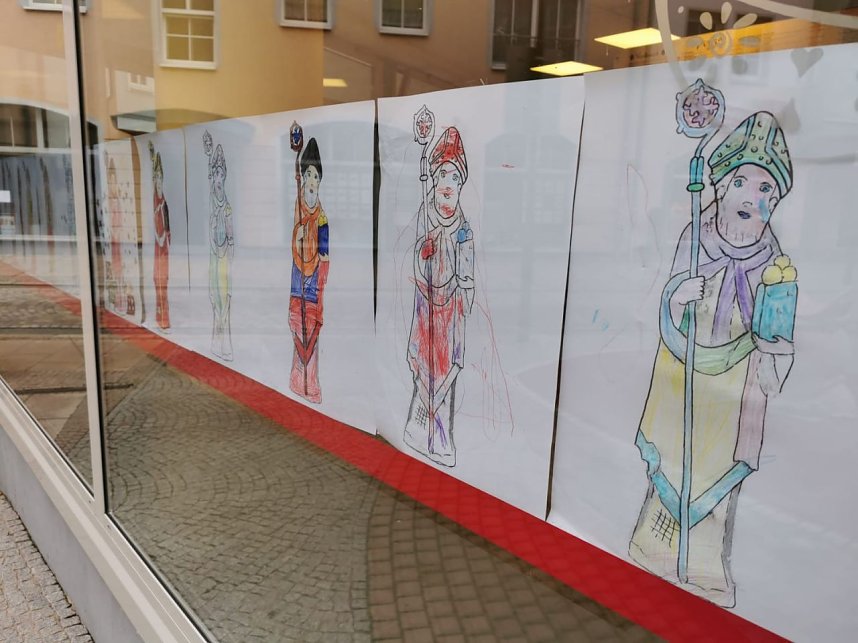 Geschm&uuml;ckte Schaufenster in Sondershausen