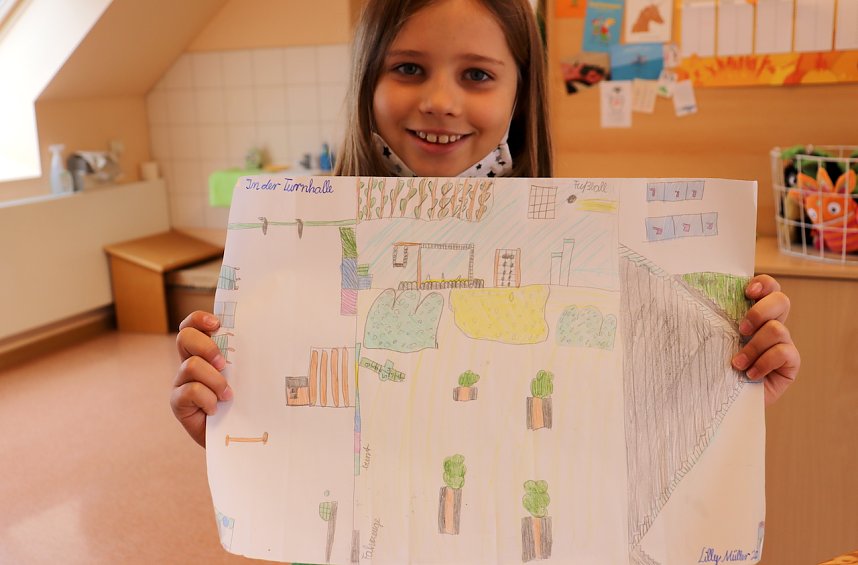 Gemaltes Kunstwerk f&uuml;r das Schulprojekt