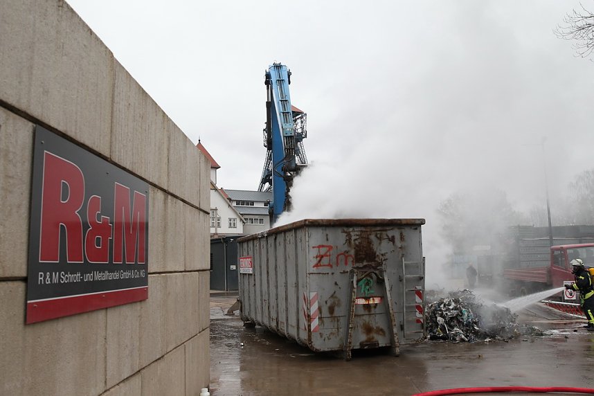 Containerbrand in Sondershausen