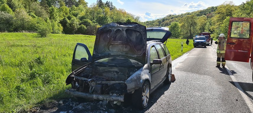 Fahrzegbrand bei Badra