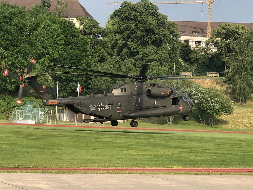 Bundeswehrhubschrauber &uuml;ber Sondershausen