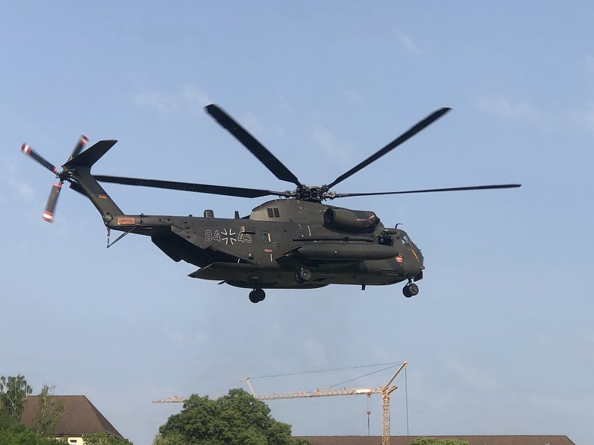 Bundeswehrhubschrauber &uuml;ber Sondershausen
