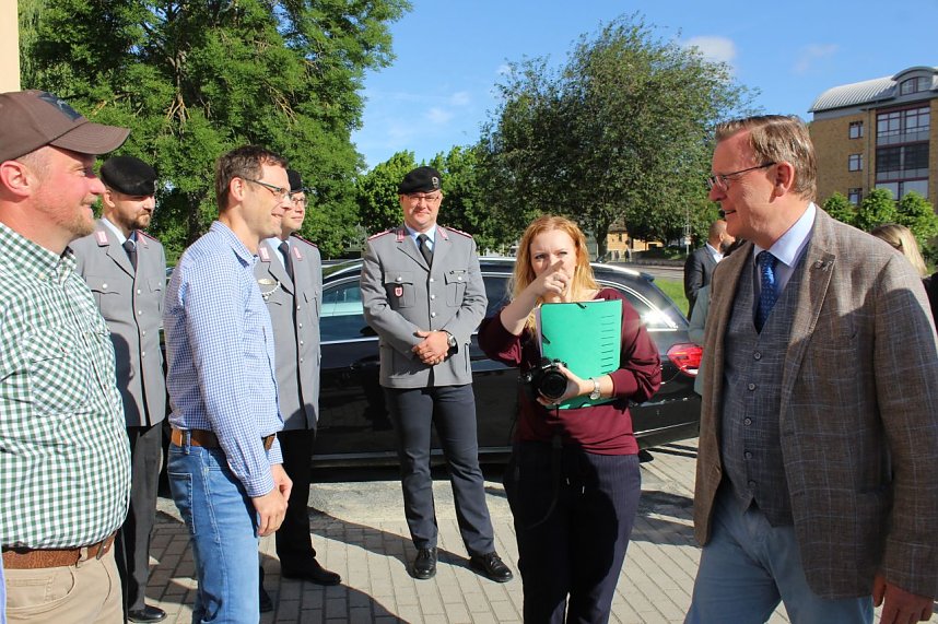 Besuch von Ministerpr&auml;sident Ramelow im DRK Kyffh&auml;userkreisverband in Sondershausen