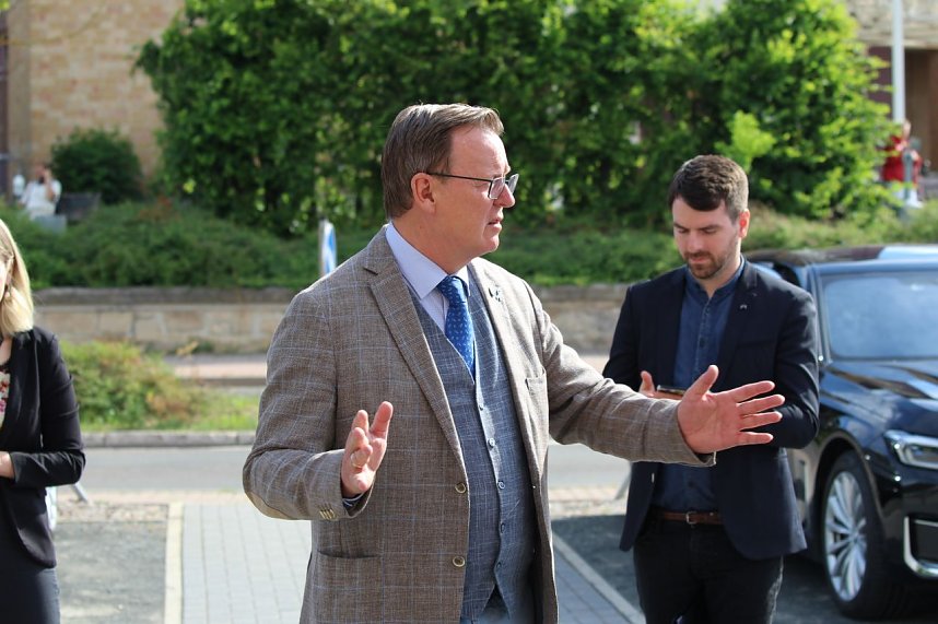 Besuch von Ministerpr&auml;sident Ramelow im DRK Kyffh&auml;userkreisverband in Sondershausen