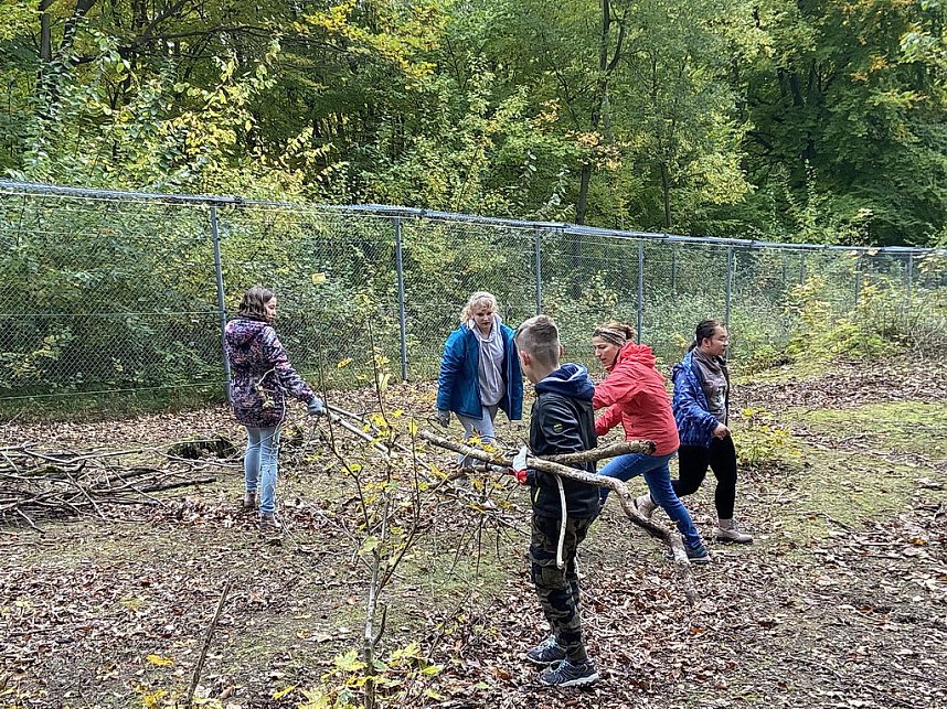 Arbeitseinsatz im Affenwald