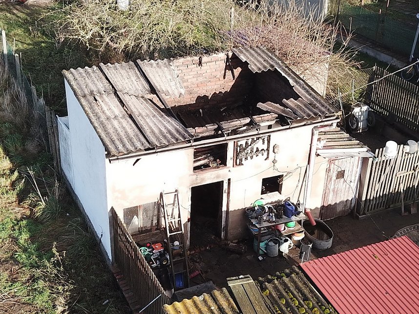 Gartenlauben brannten