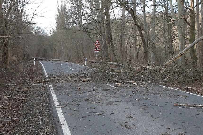Sturmsch&auml;den auf der Landstra&szlig;e