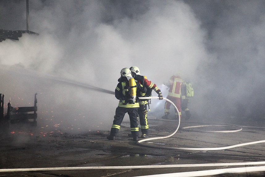 Brand im Greu&szlig;ener Gartencenter