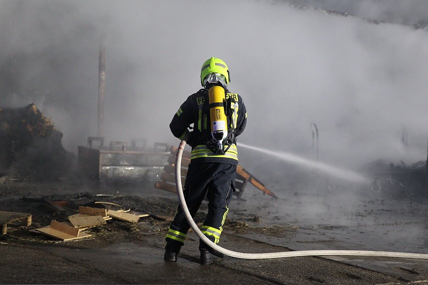 Brand im Greu&szlig;ener Gartencenter