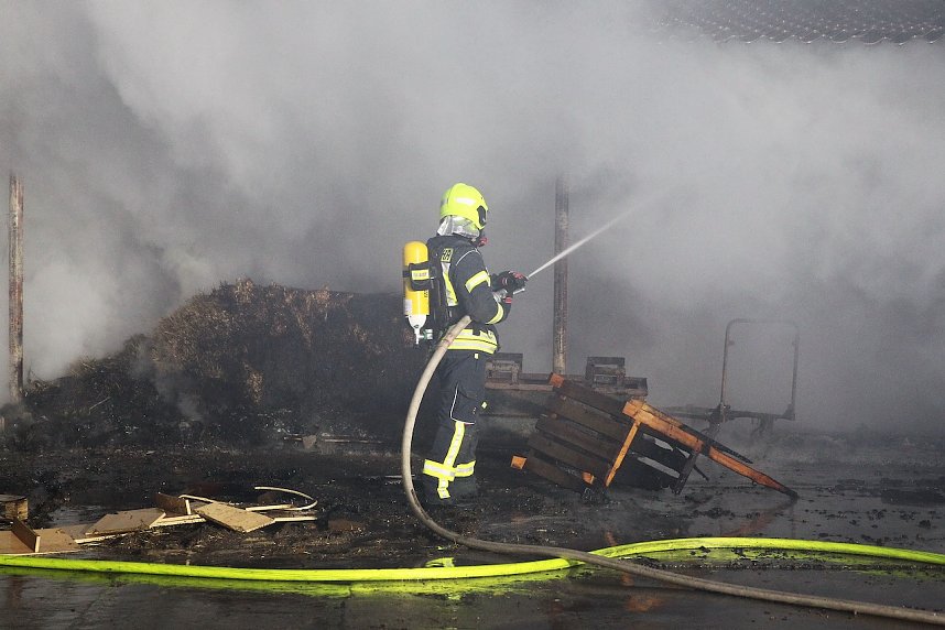 Brand im Greu&szlig;ener Gartencenter