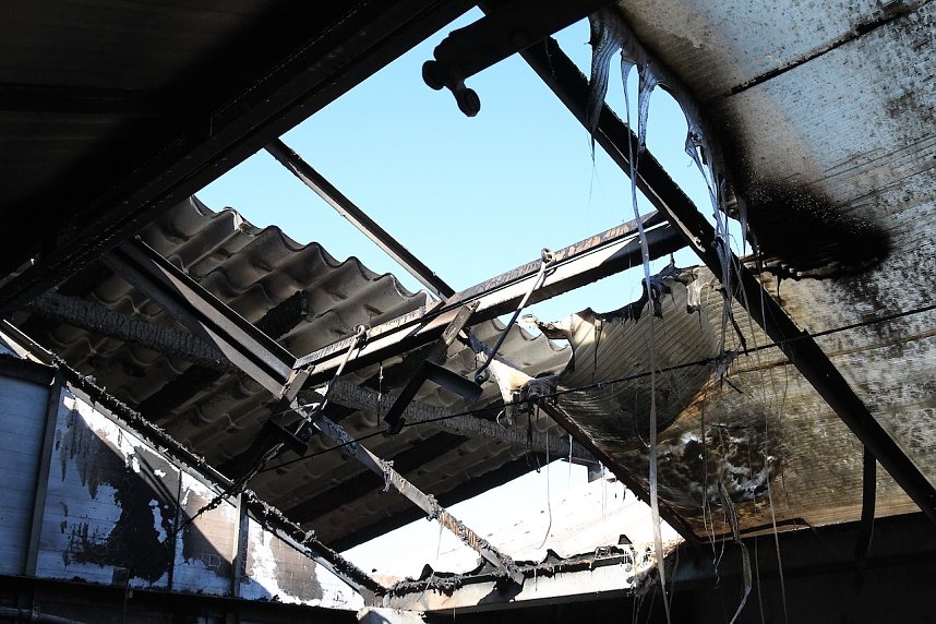 Brand im Greu&szlig;ener Gartencenter