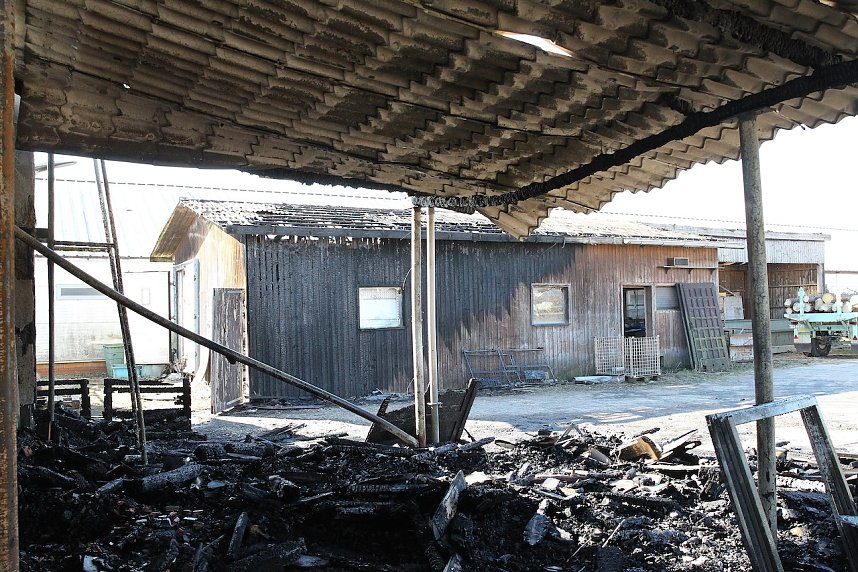 Brand im Greu&szlig;ener Gartencenter