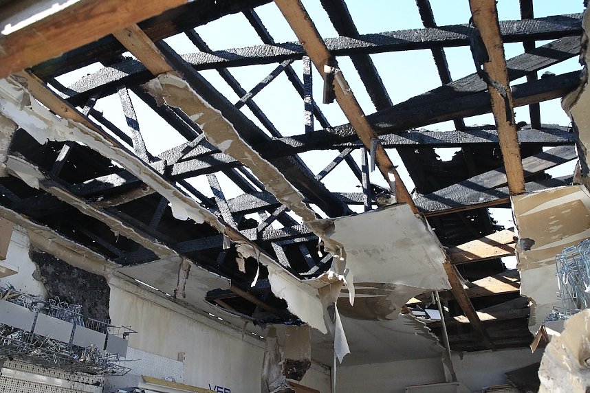 Brand im Greu&szlig;ener Gartencenter