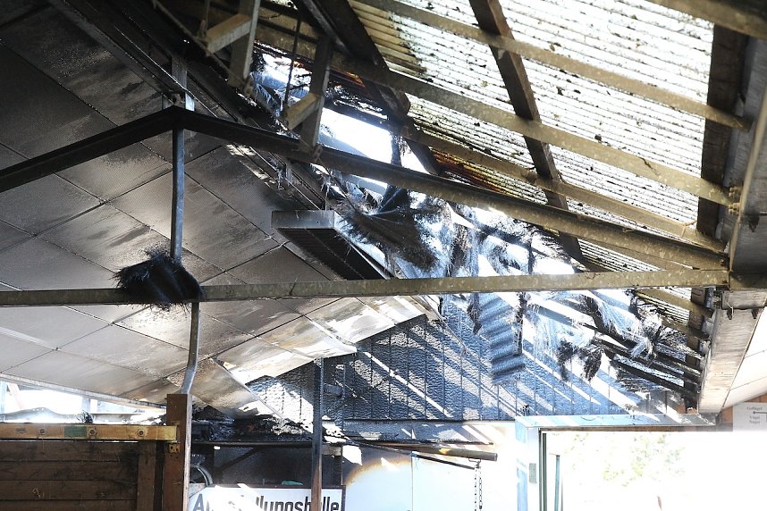 Brand im Greu&szlig;ener Gartencenter