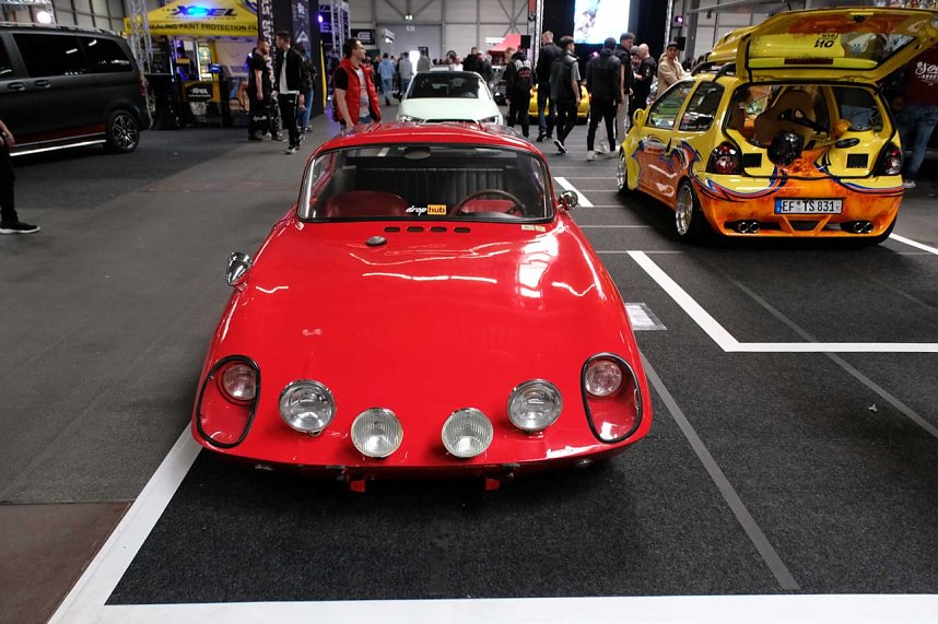 Peter Blei unterwegs auf der Erfurter Automobilmesse