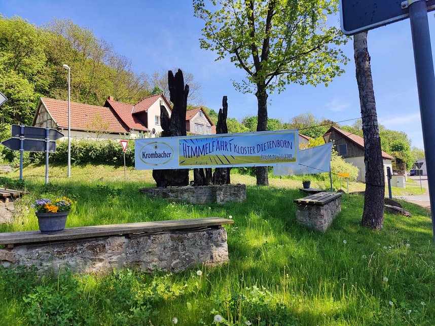 Peter Blei unterwegs in der Klosterkirche Dietenborn
