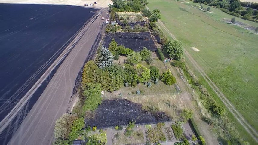 Brand eines Stoppelfeldes bei Bretleben