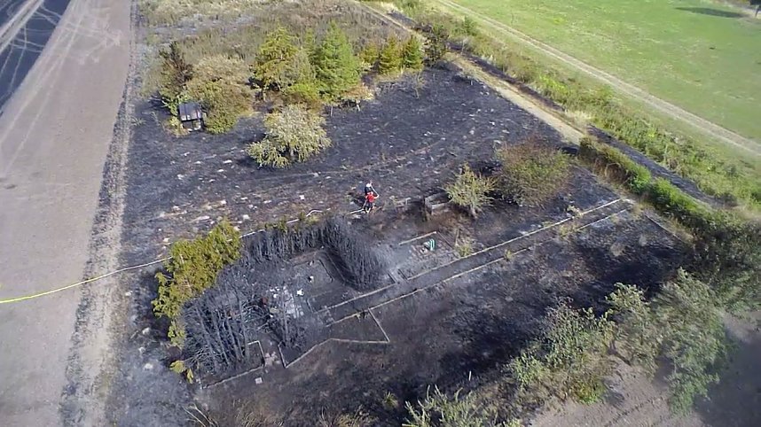 Brand eines Stoppelfeldes bei Bretleben