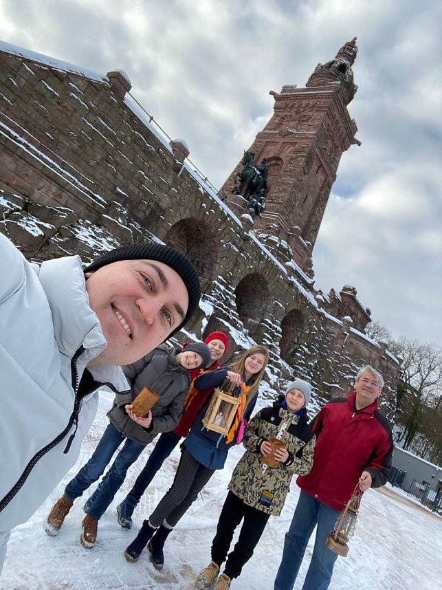 Das Friedenslicht ist auch auf dem Kyffh&auml;user angekommen