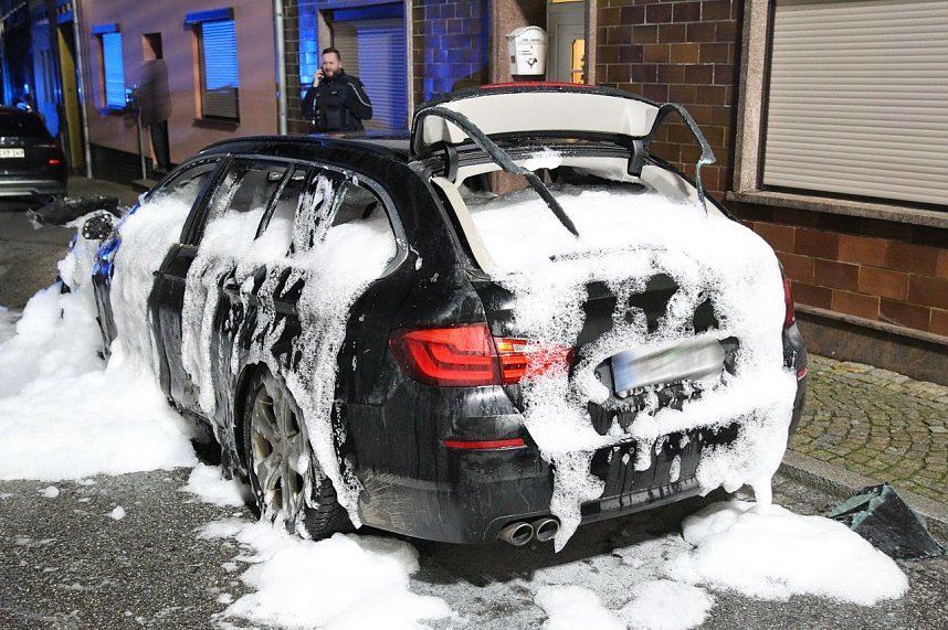 Fahrzeug in Bad Frankenhausen brannte