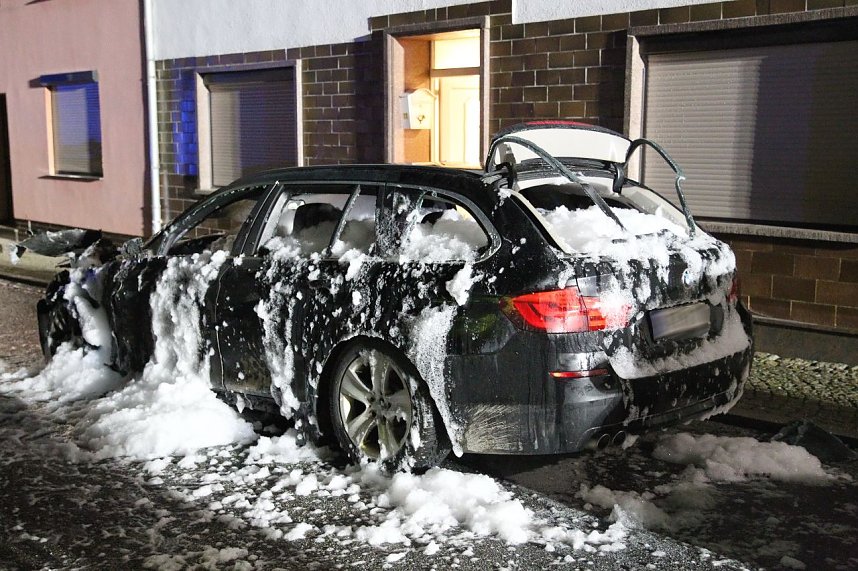 Fahrzeug in Bad Frankenhausen brannte
