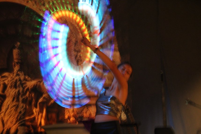 Beeindruckende LED Show bei der Kyffh&auml;user Sportgala 2020/2022 im Kyffh&auml;user Burghof