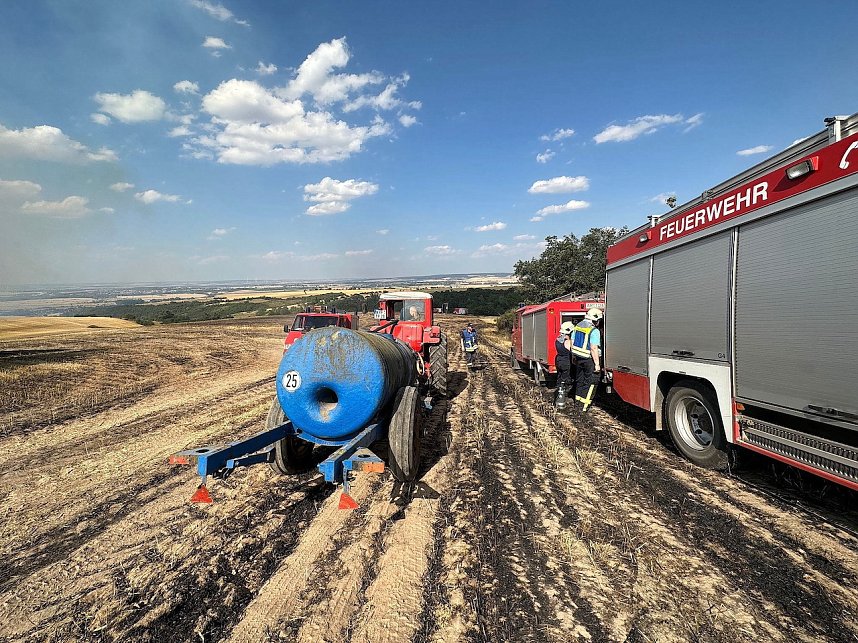 Brand eines Feldes bei Reinsdrof