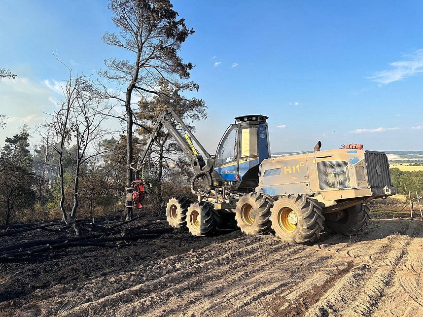 Brand eines Feldes bei Reinsdrof