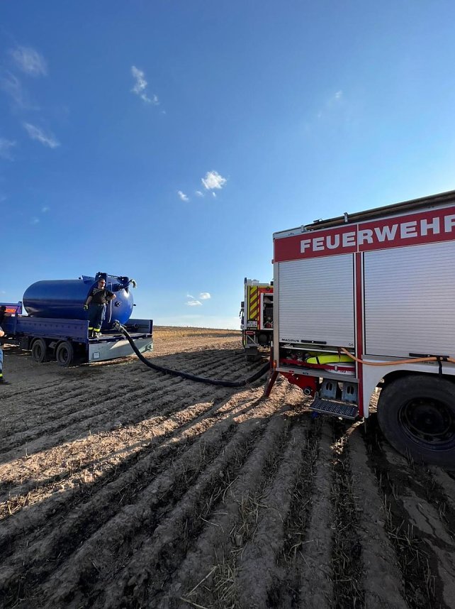 Brand eines Feldes bei Reinsdrof