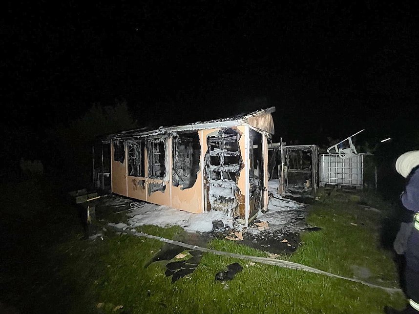 Gartenlabe in Sondershausen-Bebra ausgebrannt