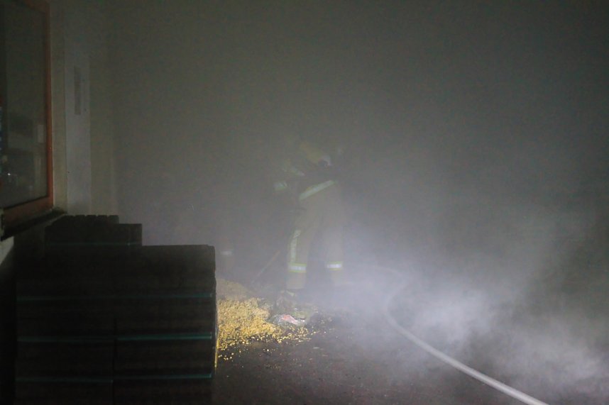 Brand im Baumarkt in der Schachstra&szlig;e in Sondershausen