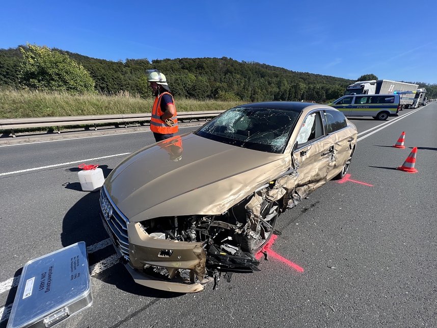 Personen und Sachschaden bei Unfall auf der B4 Ortsumgehung Sondershausen in Richtung Nordhausen
