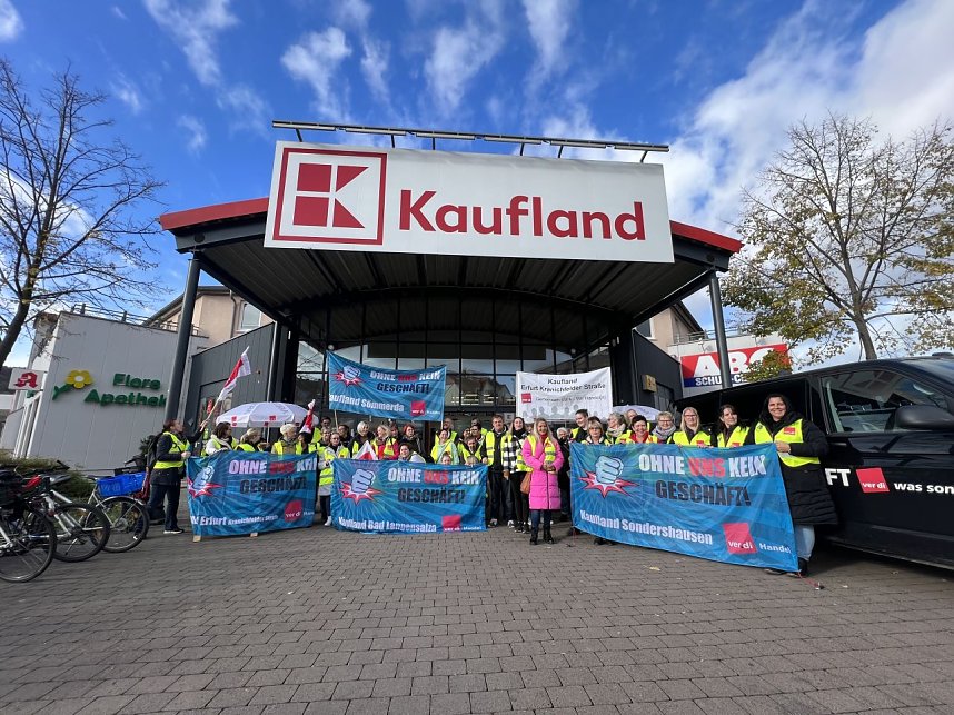 Arbeitskampf bei Kaufland in Sondershausen