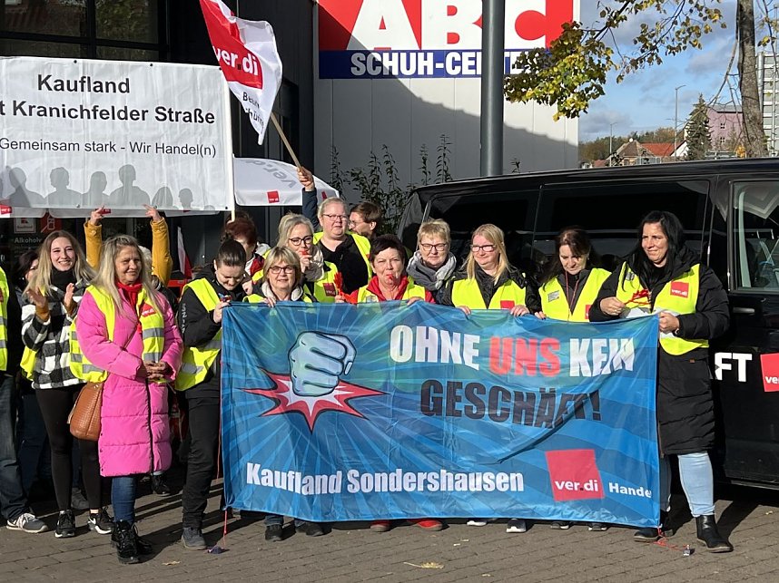 Arbeitskampf bei Kaufland in Sondershausen