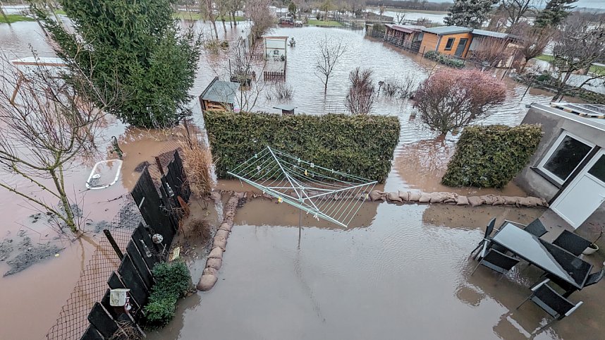 Wassermassen in Windehausen, Dezember 2023