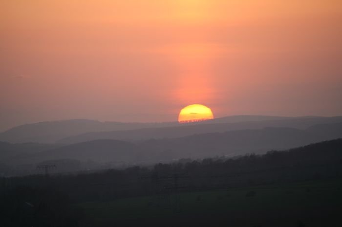 Sonnenuntergang - fotografiert vom Hainer Berg