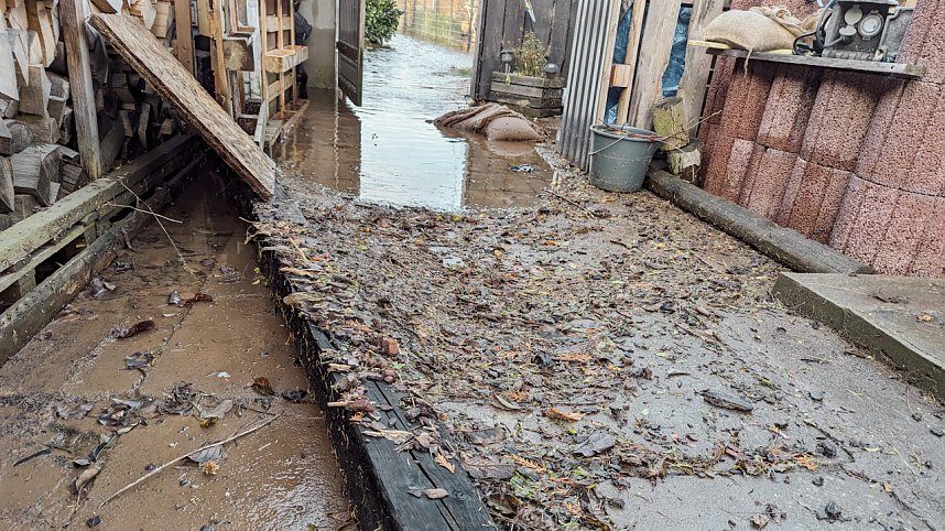 Wassermassen in Windehausen, Dezember 2023