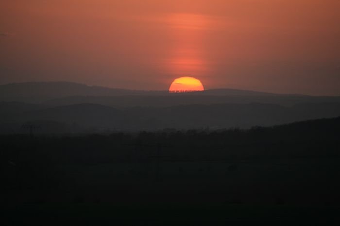 Sonnenuntergang - fotografiert vom Hainer Berg