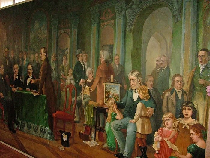 Ankunft Stade-Gem&auml;lde