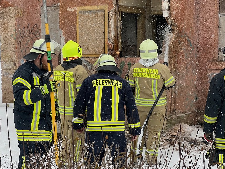 Brand im Sondersh&auml;user Schlosspark