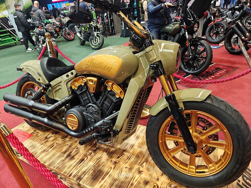 Peter Blei unterwegs auf der Motorradmesse