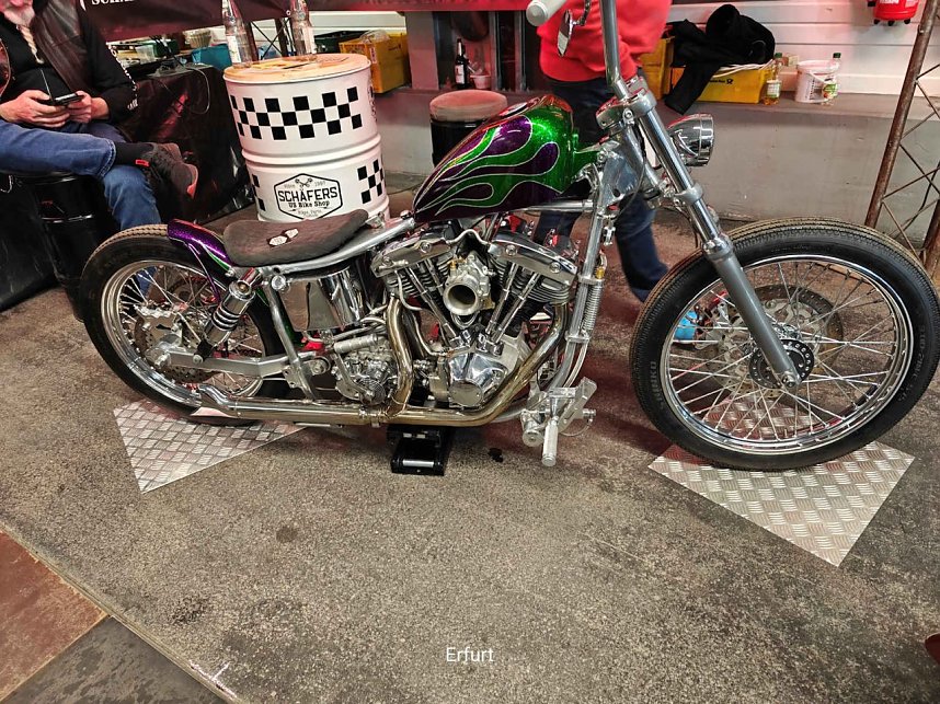 Peter Blei unterwegs auf der Motorradmesse