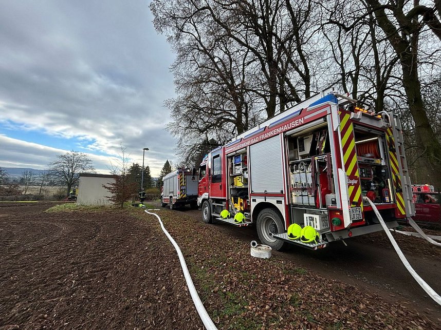 Brand und L&ouml;scharbeiten in Heldrungen